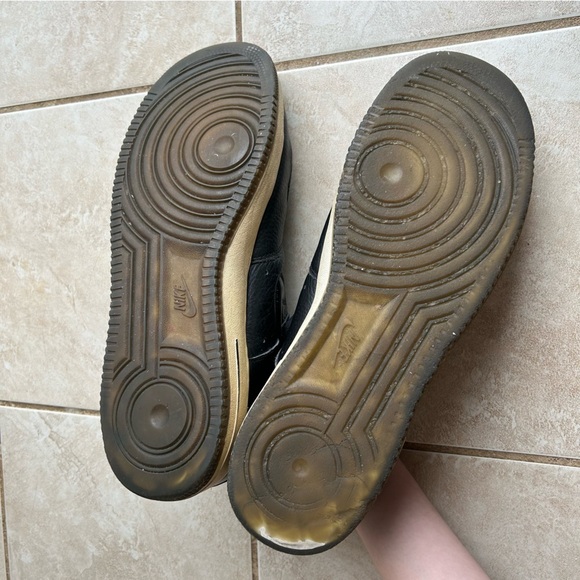 Nike Air Force 1 Men's Black Sneakers Size 15 Basketball Athletic Grunge - Picture 13 of 13